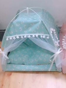 เต้นท์แมว บ้านแมว บ้านสัตว์เลี้ยง ที่นอนสัตว์เลี้ยง ที่นอนแมว สัตว์เลี้ยง บ้านสุนัข มีช่องรูระบายอากาศ มีเบาะรองนอน ถอดออกได้