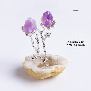 1PC Handmade Natural Crystal Amethyst Agate Geode Healing Stone Cluster Ornament - Home Decor Gift