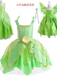 Váy Công Chúa Tinker Bell Màu Xanh Lá Cây Cho Bé Gái Váy Ma Quái Halloween Váy Tiên Váy Công Chúa Hoạt Hình Váy Công Chúa Cho Bé Gái