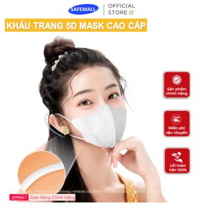 [HOT] Sỉ 100 chiếc khẩu trang 5d mask SAFEMALL người lớn 3 lớp vải kháng khuẩn kháng bụi mịn lên đến 99% Khẩu trang dày đẹp loại 1 - Hàng Chính Hãng SAFEMALL