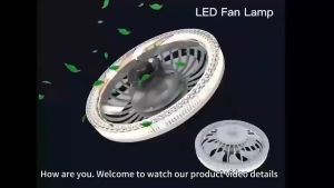 Ceiling Fan with Led Light Smart Fanlight With Remote Control 2 IN 1 E27 Silent Fan For Bedroom Electric Fan For Ceiling 3 Color Dimmable Crystal Lampshade