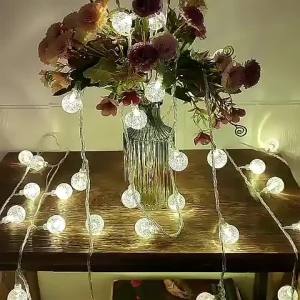 Đèn LED Hình Quả Cầu Pha Lê Đèn Dây Trang Trí Đèn Tiên Hoạt Động Bằng Pin Dùng Trang Trí Trong Nhà Đám Cưới Lễ Hội Giáng Sinh 10/20/40/80 Đèn LED