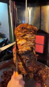 JD JINDIN Commercial Shawarma Grill Gas Doner Kebab Broiler Meat Rotisserie Lpg Shawarma Maker With 2 Burners And Rotary Plate For Shop And Canteen