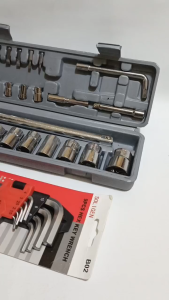 Paket Kunci Sok Set 27 Pcs 1/2-1/4 6pt Dan Obeng Set lengkap Victory / kunci shock set / kunci shock tekiro + Kunci L Set 9 Pcs Kombinasi Bintang / biasa Dari Soligen B02