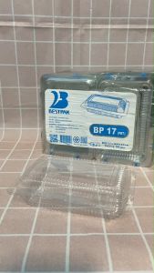กล่องใส BP 17 (PET)  ธรรมดาฝาไม่ล็อค จำนวน 100 ชิ้น ขนาด 7.7x12.9x3.5cm