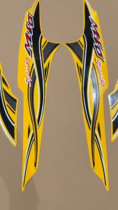 STRIPING STICKER yamaha mio 2004 2005 KUNING stiker motor list body