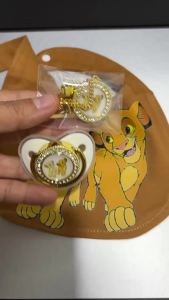 Disney | Small Size Newborn Soother With Decor Fabric Pacifier Clip Food Grade Silicone Chew Nipple Anti Drop Baby Dummy