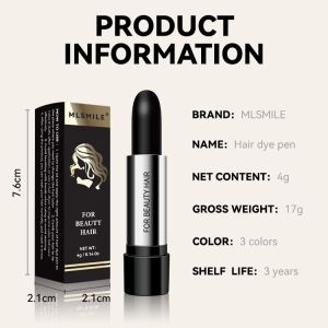 【ปกปิดผมหงอก】แท่งย้อมผมแบบใช้แล้วทิ้ง ลิปสติกสไตล์จอนผมย้อมผมดํา ย้อมซ้ำได้ตลอดเวลาเพื่อหลีกเลี่ยงความลำบากใจ กันเหงื่อ