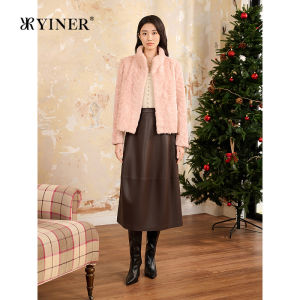 Elegant Floral Pleated Leather Skirt