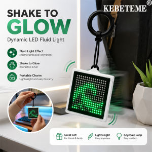 KEBETEME Mini Luminous LED Fluid Simulation Water Flow Shaking Lamp e-sports desktop decoration Luminous Ornaments Atmosphere Decoration