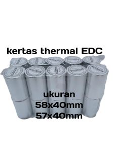 kertas struk thermal edc bluetooth ukuran 58x40 isi 10 pcs