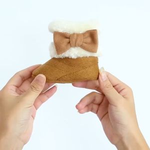 Sepatu Boots Bayi Perempuan Import Bulu Winter Bunga 0 6 Bulan Cewek 6 12 Bulan Anti Slip