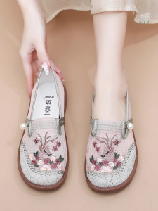 YIDISEN | Embroidered Breathable Comfortable Anti-Slip Slip-on Cloth Shoes