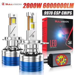 Bullvision K9C Pro 2000W H7 Led Headlight Bulbs 6000K LED H1 H4 H11 HB3 9005 HB4 9006 HIR2 9012 Led Double Copper Tube 12V 2pcs