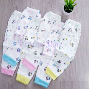 6Pcs Celana Panjang Bayi New born SNI 0-6 Bulan Ban Happy Time Baby Wear (Dasar Putih)-Vegasus Store