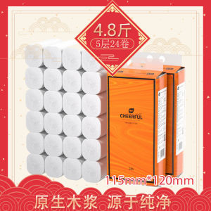 Thickened 5 Layer Toilet Paper Coreless Roll Paper Hand Towel Bathroom Cleaning Wood Pulp Hygienic Paper Home Use Pack