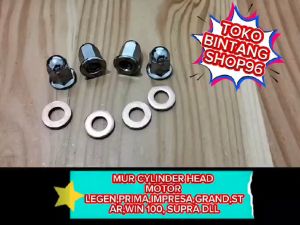 [PROMO] 1 SET MUR BLOK HEAD HONDA SUPRA ASTREA LEGENDA GRAND IMPRESA PRIMA STAR WIN 100 MUR TOPI CHROME M7 MUR 11 MUR SILINDER BLOK HEAD MUR TOPI CHROME SUPRA LAMA MUR BLOK MESIN MOTOR MUR TOPI M7