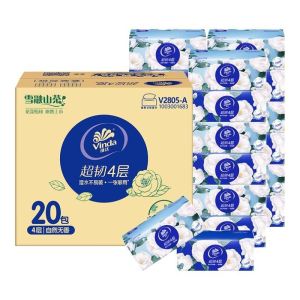 Vinda Thickened 4-Layer Tea Olive Flower Scented Tissue Paper Handkerchief Affordable Household Toilet Paper 90 Drawbacks