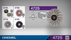 [ GH HARDWARE ] DREMEL 472S Detail Abrasive Brushes 25.4mm 120 Grit - 472 S - 1pcs/pkt
