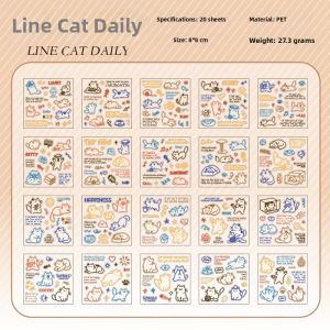 Yuxian | Cute Hand-drawn Cartoon Cats Stickers for DIY Decorations