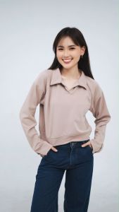 ESROCTE Atasan Wanita Cropped Sweater Knit Kai Top - S-XL