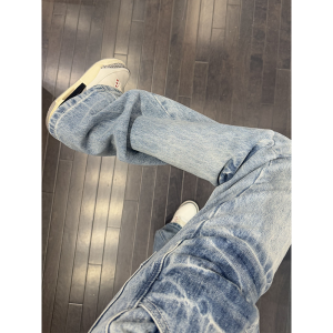 Extended American Style Loose Fit Straight Leg Jeans Womens Low Waist Wide Leg Pants Spring Autumn Slimming Micro Flared