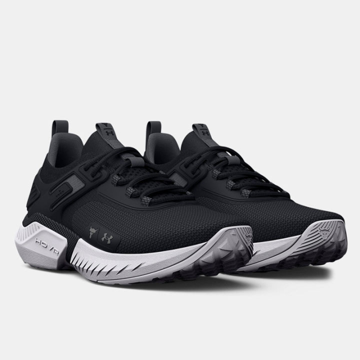 Sepatu Under Armour Project The Rock black white Sneakers