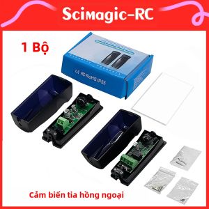 Bộ Cảm Biến Hồng Ngoại Đơn Đa Năng Bộ Cảm Biến Quang Điện 12-24V Cho Hệ Thống Báo Động Cổng Nhà Để Xe Trượt Xoay 20m Khoảng Cách Đo