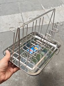 Khay úp cốc úp ly bằng inox. Úp 6/8 cốc khay inox