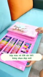 HỘP MÀU VẼ 228 CHI TIẾT BỘ MÀU VẼ ĐA NĂNG CHO BÉ TẬP TÔ