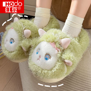 Dép Bông Lông Cừu Hodo Ấm Áp Mùa Thu Đông 2025 Cho Nữ Đế Dày Đế EVA Dép Lê Dễ Thương Thoải Mái Dùng Trong Nhà