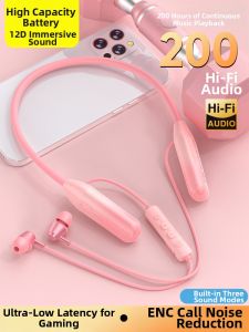 High-Quality Wireless Bluetooth Neckband Earphones for Sports Womens Style Long Battery Life Noise Reduction 2023 Model