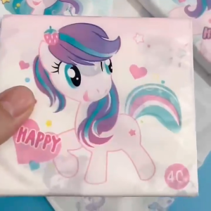Tisu 小马宝莉印花抽纸 My Little Pony Tissue Paper 抽取式纸巾餐巾纸便携小包装卫生纸随身式图案纸 Cute Cartoon Portable Facial Pocket