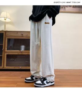 Corduroy Retro Casual Pants Men 2023 Spring and Autumn New Arrival Ins High Street Fashion Brand Straight-leg Baggy Track Pants