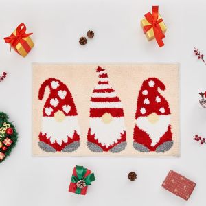 VIKAMA แผ่นรองพื้นลายเกล็ดหิมะคริสต์มาส - แผ่นรองพื้นห้องน้ำที่ให้ความอบอุ่นและกันลื่นสำหรับทางเดินระเบียงและการตกแต่งบ้าน