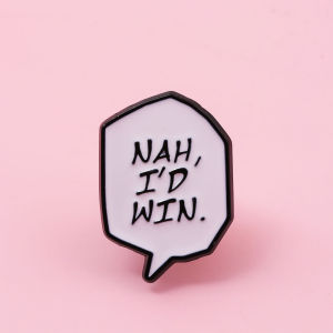 Anime Jujutsu Kaisens Metal Enamel Brooch English Letters NAH ID WINK Pin Cosplay Props Fans Gift Men Women Backpack Jewelry