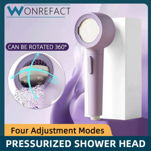 Bathroom Handheld Adjustable Filtered High Pressure Shower Head Water Saving Removable Compact Portable Shower Head Set