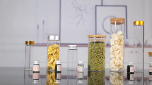 GUOUqna 10pcs mini chai thủy tinh với nút chai Stopper rõ ràng Chai Lọ trang trí đám cưới