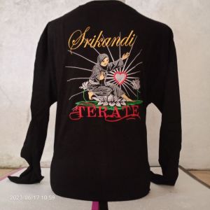 KAOS DISTRO oblong WANITA PSHT SRIKANDI full bordir lengan panjang/kaos distro wanita