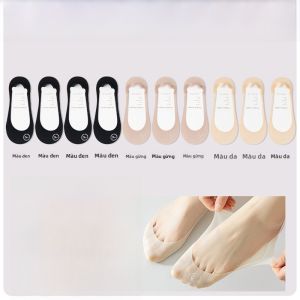 MiiOW | Tất thuyền mỏng bằng lụa băng MiiOW dành cho nữ mùa hè thoáng khí thấm hút mồ hôi chống trượt không lộ tất cổ thấp đa năng