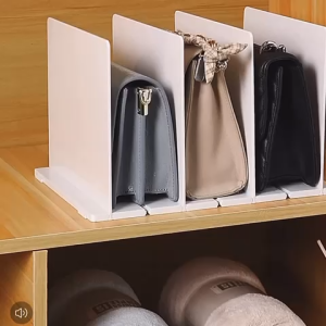 ~SG Stock~ Adjustable Divider Rack lady Bag Organizer Rack Wardrobe Organizer Rack Kitchen Organizer Rack Under Sink Organizer Rack Kitchenware Dividers Holder for Baking Plate Baking Tray Plates Cutting Boards Muffin Tins Pot Rack