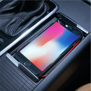 อะแดปเตอร์สำหรับ V60 V90 S60 Xc60 Xc90ของ Volvo อะแดปเตอร์แท่นชาร์จโทรศัพท์มือถือได้อย่างรวดเร็วที่ชาร์จไร้สายสำหรับใช้ในรถแม่เหล็กการตกแต่งภายในชิ้นส่วนรถยนต์2018-2023