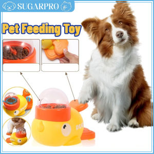 Pet Feeder Food Dispensing Dog Toy Interactive Dog Feeder Cute Duck Design Slow Feeding Toy