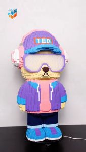 SMY Toystown Teddy Bear Music Big Mainan Bangunan Nano Block Bricks Mainan Edukasi Balok Susun Mainan Anak Mainan Tumpuk Balok Karakter Kartun Animasi 3D