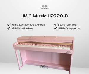 JWC MUSIC HP720B PINK WEIGHTED 88KEYS DIGITAL PIANO