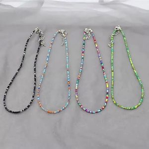 Penghantaran dari China [2025] Kalung Manik Benih Berwarna-warni Dopamin Gaya Korea Baharu Gadis Bohemian Manik Choker Rantai Tulang selangka 3.5