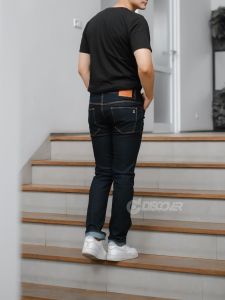 Big Size Jeans Slimfit Black Garmen Celana Jeans Slimfit Pria terbaru Celana Jeans Pensil Bahan Stretch Melar Adem Dan Nyaman Celana Jeans Jumbo Model Slimfit Ready Size 27-45