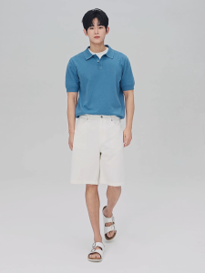 Giordano Korea Collection Mens Cotton Denim Low Rise Shorts 01106599