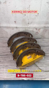 Birkens TBS-022 Kampas Rem Belakang Brake Shoe Hiace Commuter 12-16 Landcruiser Prado