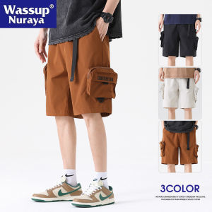 Quần Short Công Sở Thường Ngày Mùa Hè WASSUP NURAYA2025 Quần Dài Năm Điểm Thoáng Khí Có Túi Lớn Quần Dài Thường Ngày Cho Thanh Thiếu Niên